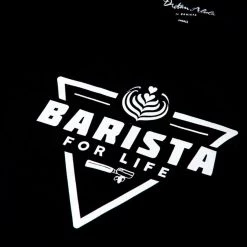 Dritan Alsela Barista For Life Men Shirt Black Fashion & Accessories