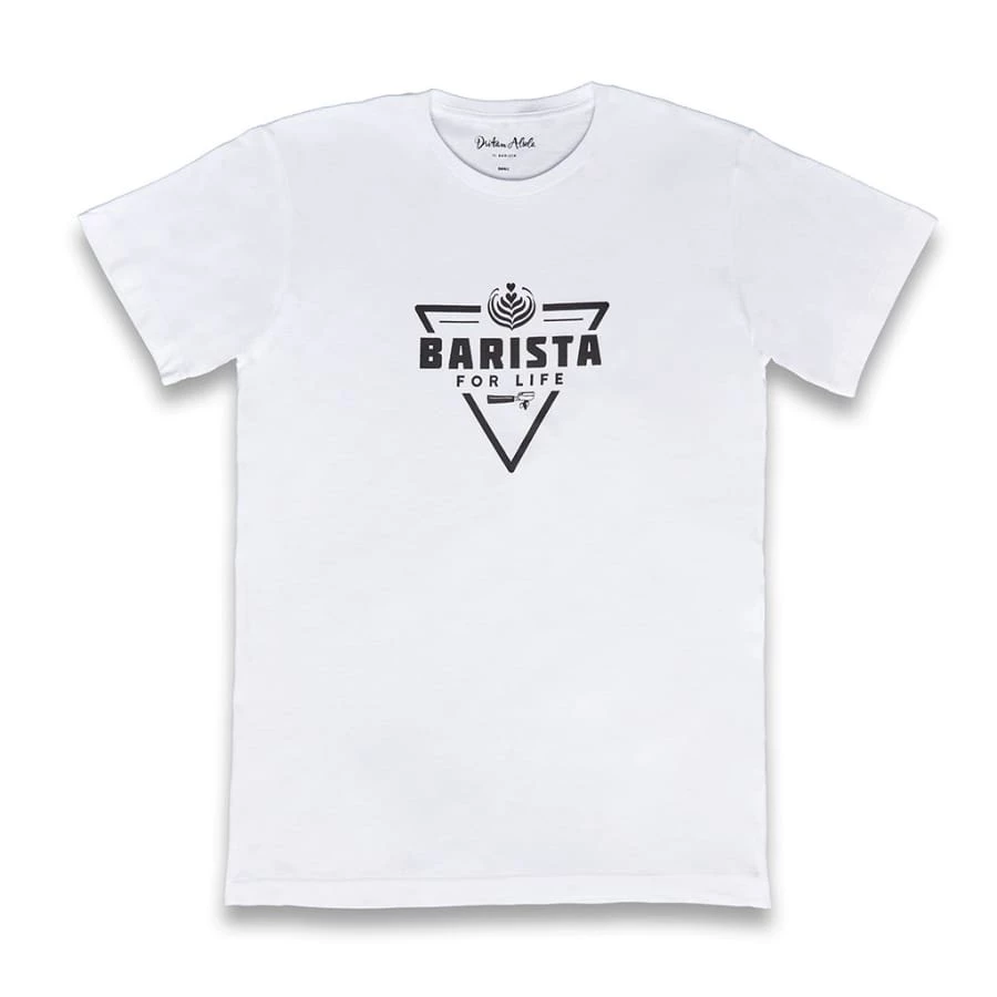 Fashion & Accessories Dritan Alsela Barista For Life Men Shirt White 1 Fashion & Accessories Dritan Alsela Barista For Life Men Shirt White