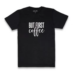 Fashion & Accessories Dritan Alsela But First, Coffee Men Shirt Black
