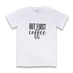 Fashion & Accessories Dritan Alsela But First, Coffee Men Shirt White