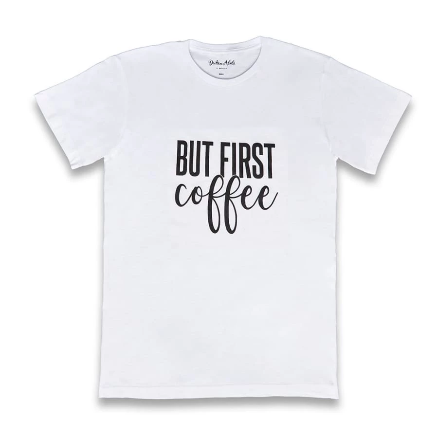 Fashion & Accessories Dritan Alsela But First, Coffee Men Shirt White 1 Fashion & Accessories Dritan Alsela But First, Coffee Men Shirt White