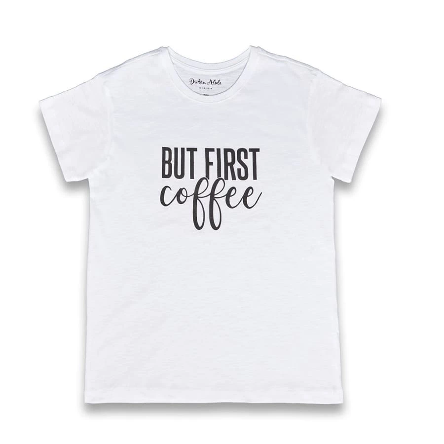 Dritan Alsela But First, Coffee Women Shirt White 1 Dritan Alsela But First, Coffee Women Shirt White