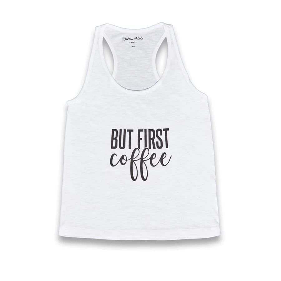 Dritan Alsela But First, Coffee Women Tank-Top White Fashion & Accessories 1 Dritan Alsela But First, Coffee Women Tank-Top White Fashion & Accessories