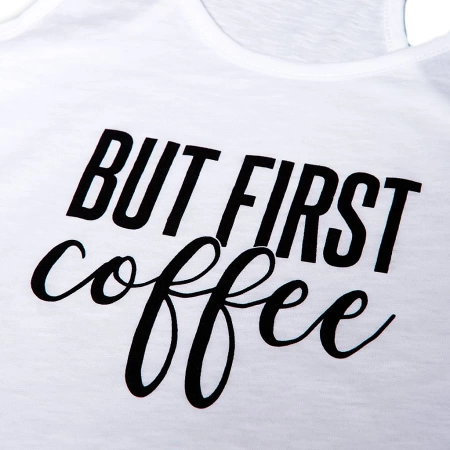 Dritan Alsela But First, Coffee Women Tank-Top White Fashion & Accessories 2 Dritan Alsela But First, Coffee Women Tank-Top White Fashion & Accessories