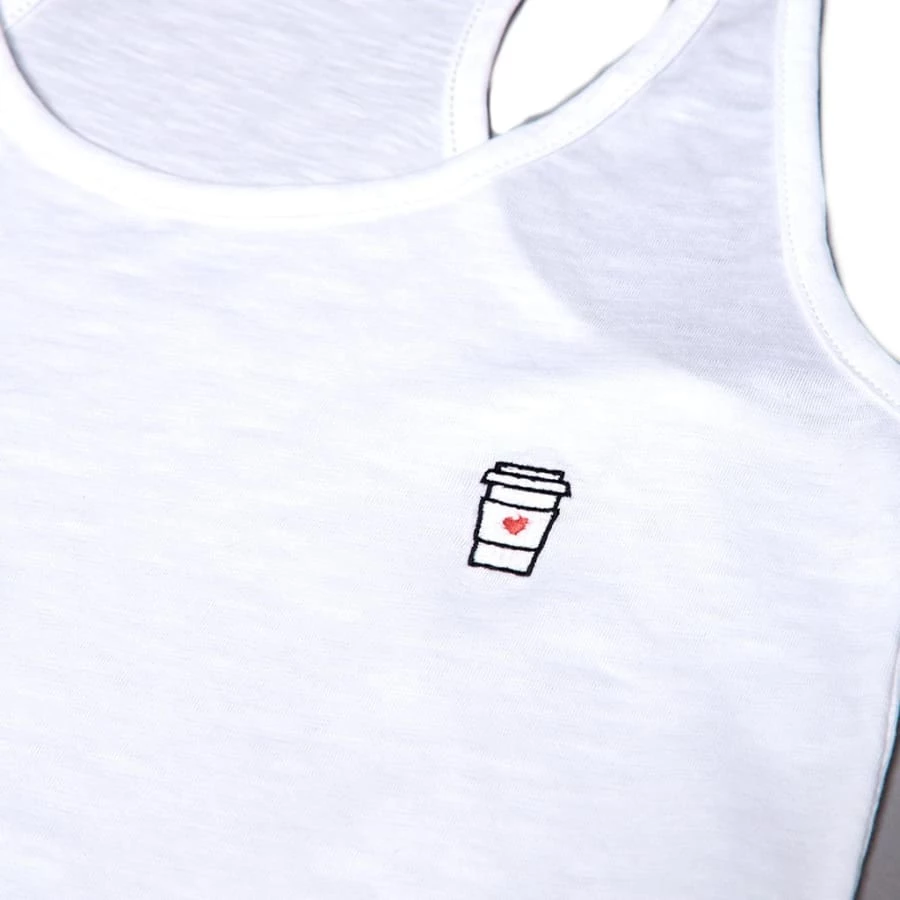 Dritan Alsela Coffee To-go Cup Women Tank-Top White Fashion & Accessories 2 Dritan Alsela Coffee To-go Cup Women Tank-Top White Fashion & Accessories