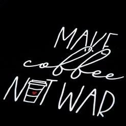 Fashion & Accessories Dritan Alsela Make Coffee Not War Women Shirt Black