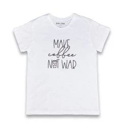 Fashion & Accessories Dritan Alsela Make Coffee Not War Women Shirt White