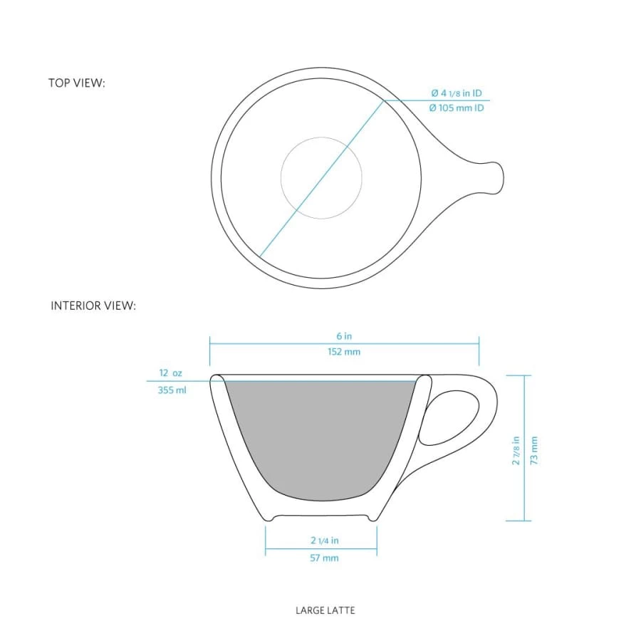 NotNeutral Barista Tools & Cups LINO Large Latte Cup 12oz/355ml (incl. Saucer) 3 NotNeutral Barista Tools & Cups LINO Large Latte Cup 12oz/355ml (incl. Saucer)