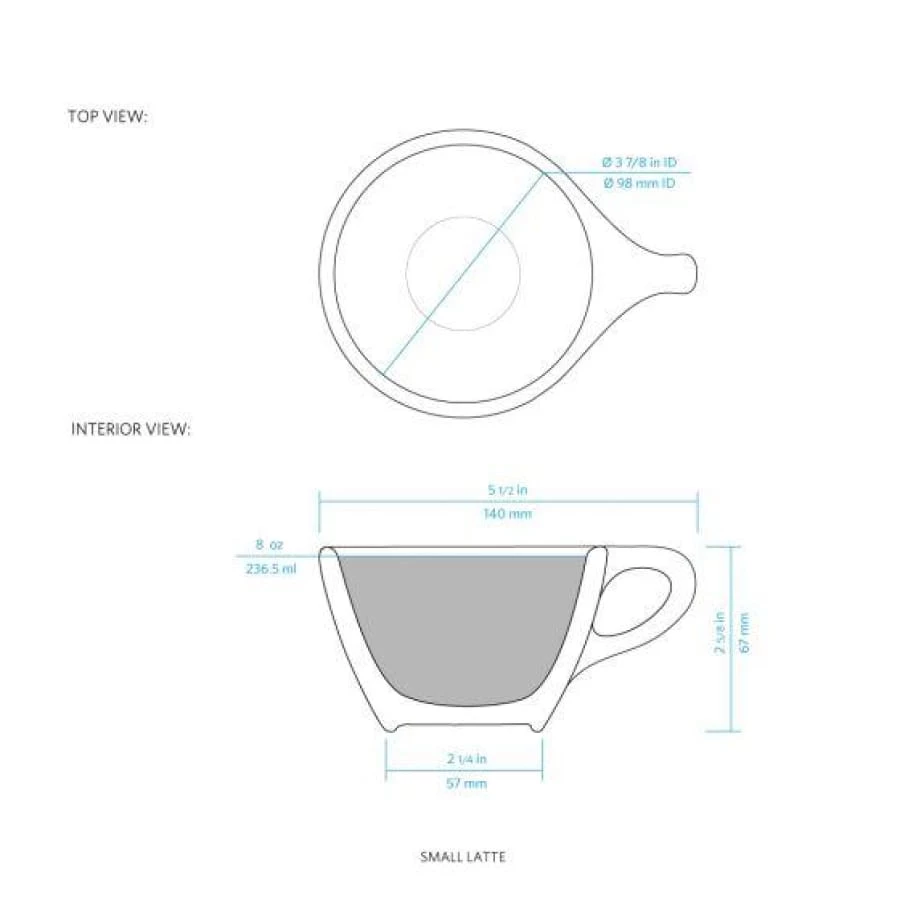 NotNeutral LINO Small Latte Cup 8oz/237ml (incl. Saucer) 3 NotNeutral LINO Small Latte Cup 8oz/237ml (incl. Saucer)